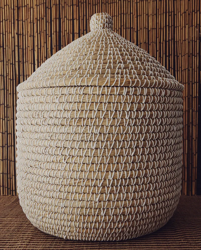 Zara Home Корзина изо льна, цвет бежевый, 42 см