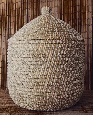 Zara Home Корзина изо льна, цвет бежевый, 42 см