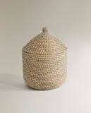 Zara Home Корзина изо льна, цвет бежевый, 42 см — фото 3