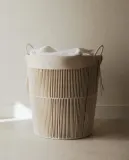 Zara Home Корзина из нержавеющей стали, цвет бежевый, 51 см — фото 1