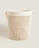 Zara Home Корзина из нержавеющей стали, цвет бежевый, 51 см — фото 2