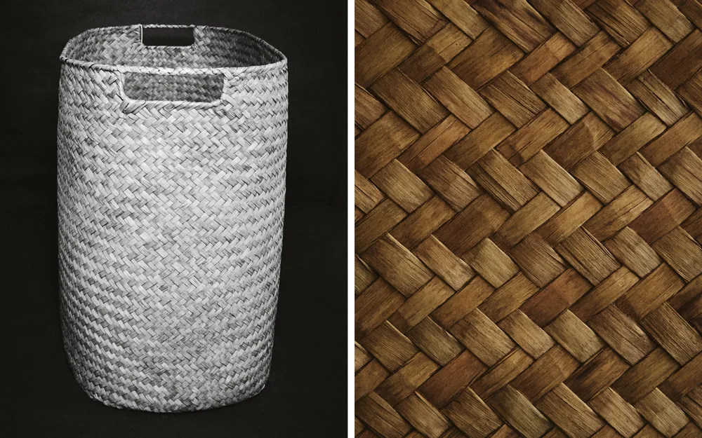 Zara Home Корзина из ротанга, цвет бежевый, 35 см