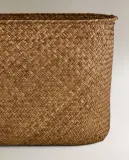 Zara Home Корзина из ротанга, цвет бежевый, 35 см — фото 4
