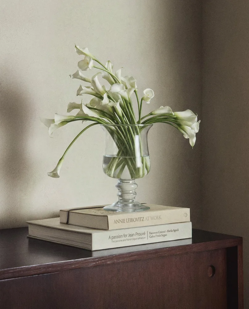 Zara Home Ваза из стекла, цвет зелёный, 18 см