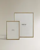 Zara Home Фоторамка из нержавеющей стали, цвет золотой, 18 см — фото 7