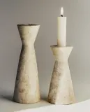 Zara Home Подсвечник из мрамора, цвет бежевый, 14 см — фото 1