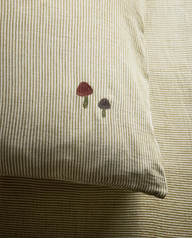 Наволочка Zara Home муслин, хлопок 100%, в полоску, 2600/091