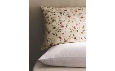 Наволочка Zara Home перкаль, хлопок 100%, с цветочным принтом, 6146/091