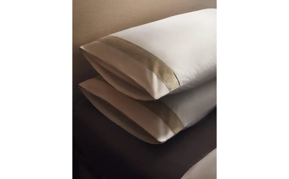 Наволочка Zara Home, хлопок 95%, лён 6%, однотонный, 9136/091