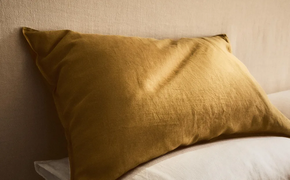 Наволочка Zara Home хлопок, лён 100%, однотонный, 3115/091 · арт. 3115/091