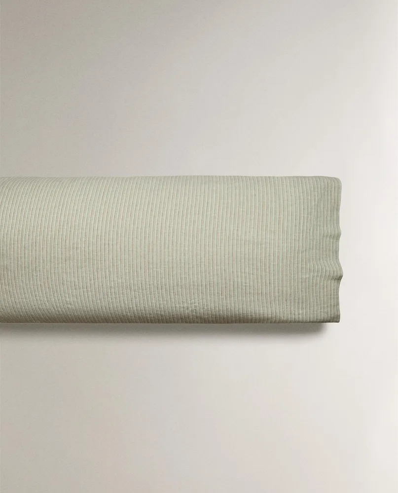 Наволочка Zara Home, лён 55%, хлопок 45%, в полоску, 5186/091