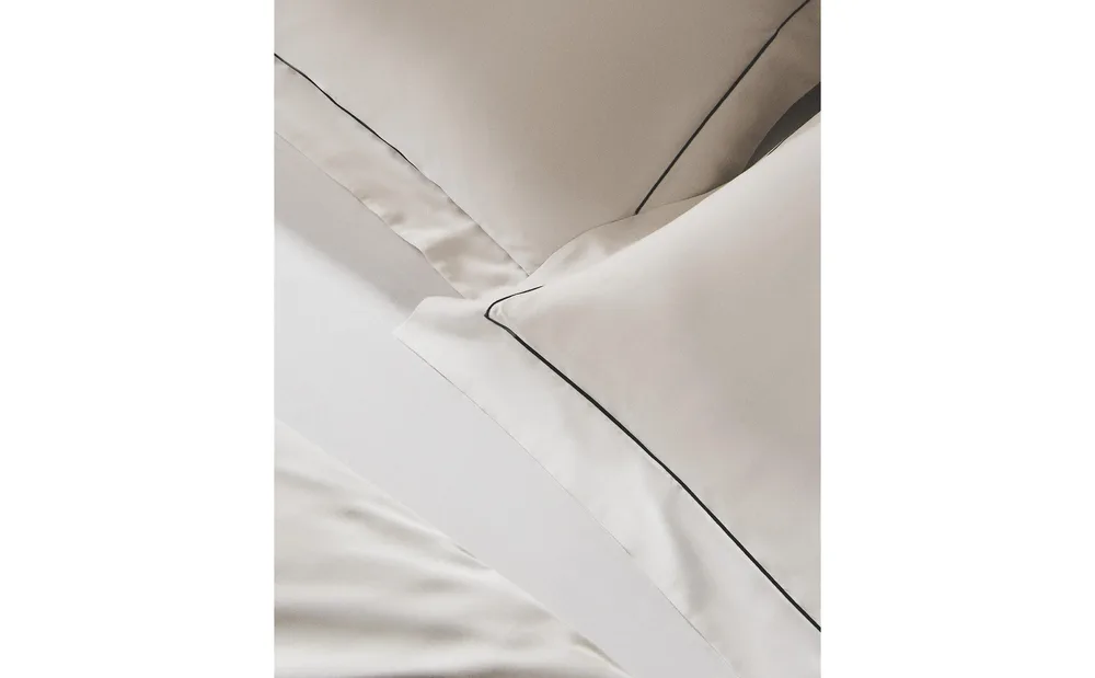 Наволочка Zara Home сатин, хлопок 100%, однотонный, 5138/091