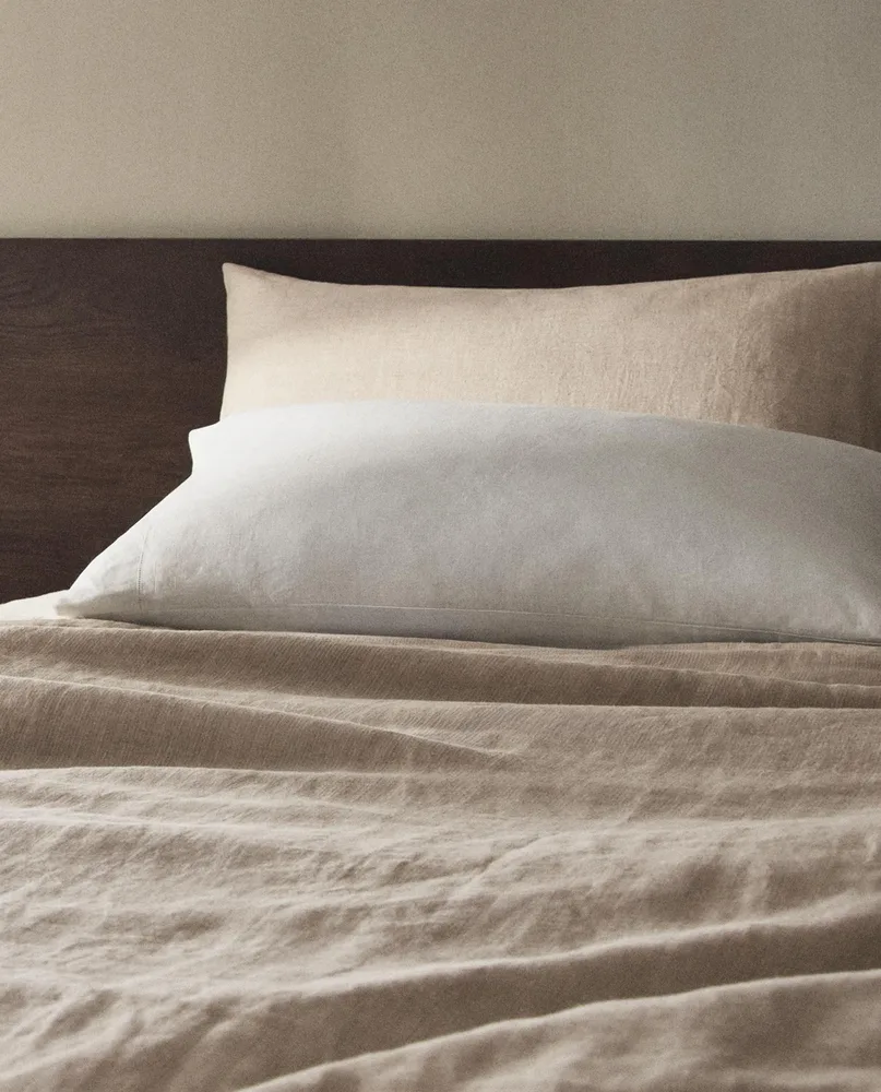 Наволочка Zara Home хлопок, лён 100%, однотонный, 6181/091