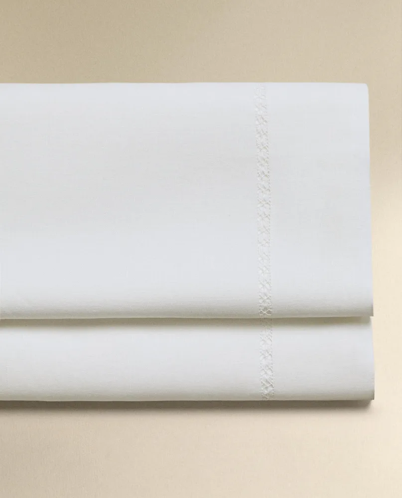 Простыня Zara Home хлопок, лён 100%, однотонный, 5190/089