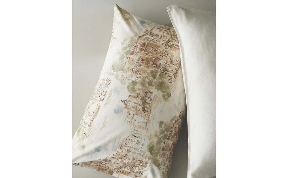 Наволочка Zara Home, хлопок 100%, однотонный, 4127/091