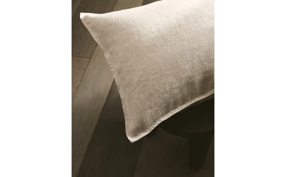 Наволочка Zara Home, лён 100%, однотонный, 7180/091
