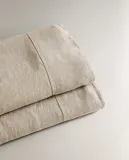 Простыня Zara Home хлопок, лён 100%, однотонный, 7180/089 — фото 8