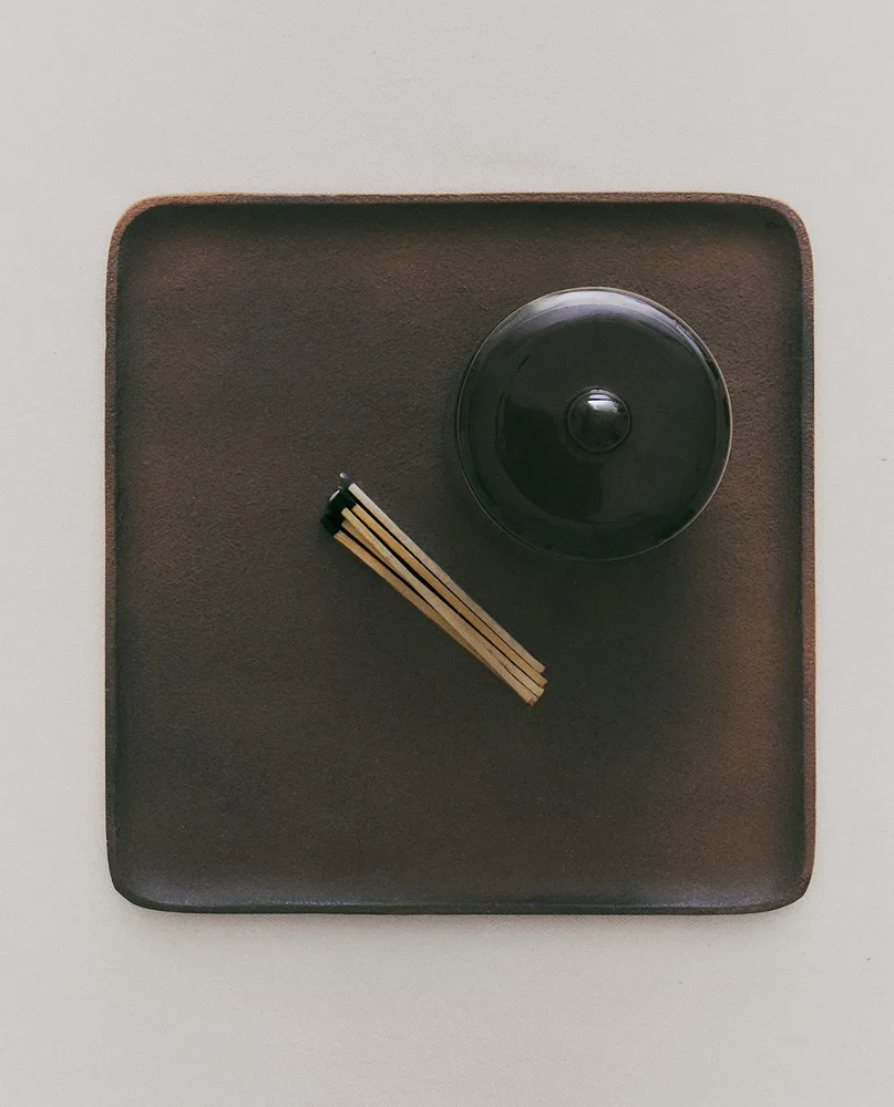 Декоративный поднос Zara Home, 1х24х24.5 см, чёрный, 6478/040