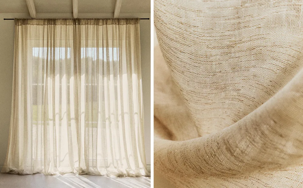 Штора Zara Home, 280х300 см, бежевый, 1306/032