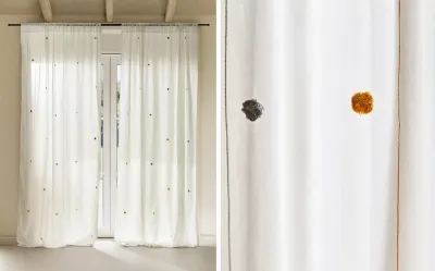 Штора Zara Home, 135х270 см, хлопок, 8657/032