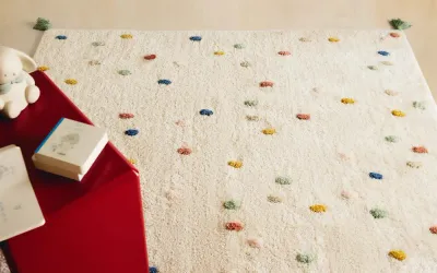 Ковёр Zara Home, хлопок, белый, 7600/029