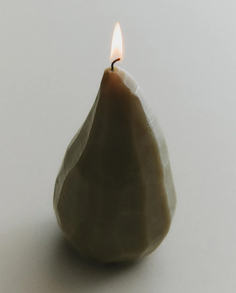 Декоративная свеча Zara Home, 16х9х9 см, зелёный, 6366/065
