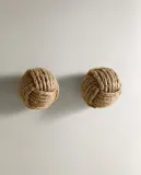 Мебельная ручка Zara Home, 6х3.5х3.5 см, джут, 2 шт., 9397/555 — фото 4