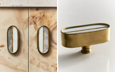 Мебельная ручка Zara Home, 2х5х5 см, золотой, 2 шт., 9399/555