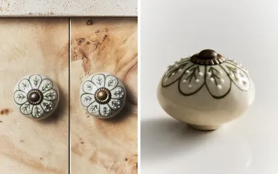 Мебельная ручка Zara Home, 2.5х4х5.5 см, керамика, 2 шт., 6393/555
