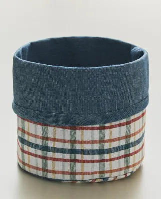 Корзина для хранения Zara Home, хлопок, синий, 9230/049