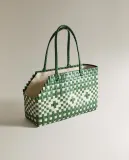 Сумка-переноска для питомца Zara Home, хлопок, зелёный, 1388/149 — фото 6