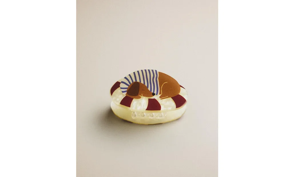 Заколка для волос Zara Home, акрил, коричневый, 5632/722