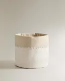 Корзина для хранения Zara Home, хлопок, бежевый, 7258/049 — фото 4