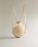 Детский игрушечный мяч Zara Home, текстиль, бежевый, 8608/052 — фото 4