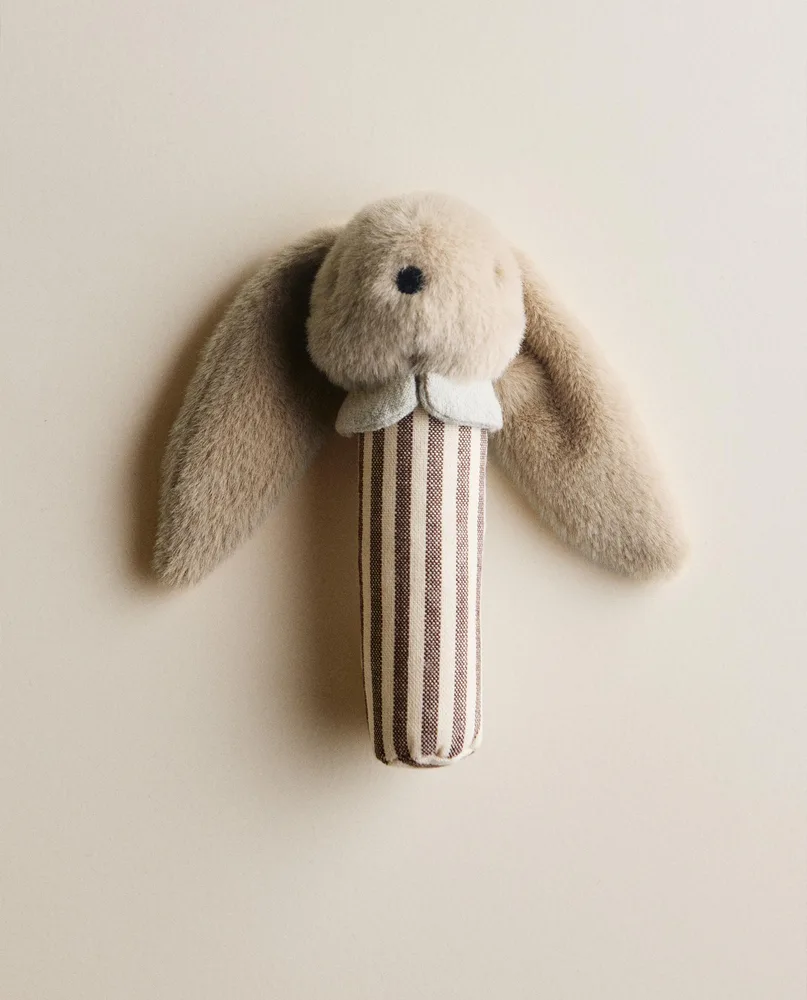 Погремушка детская Zara Home, хлопок, бежевый, 8607/052