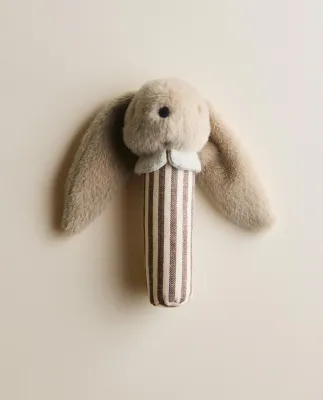 Погремушка детская Zara Home, хлопок, бежевый, 8607/052