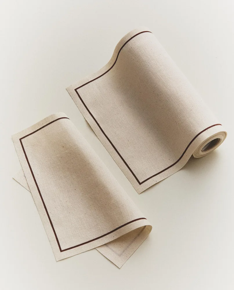 Сервировочные тканевые салфетки Zara Home, коричневый, 20 шт., 1210/022