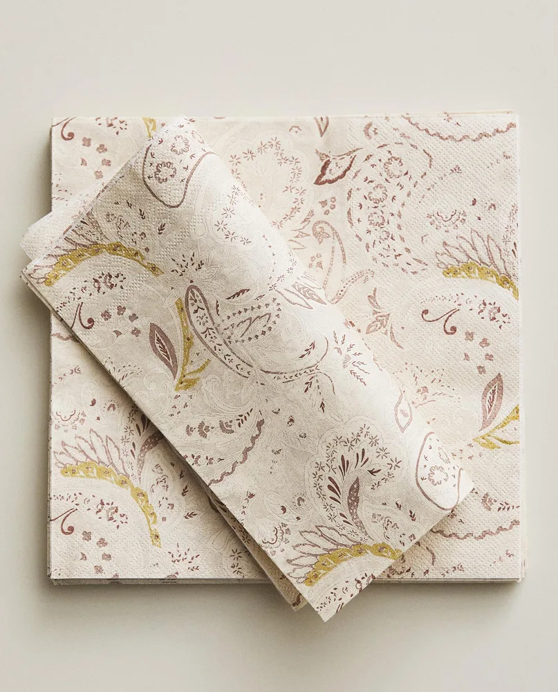 Бумажные салфетки Zara Home, бежевый, 20 шт., 1207/022