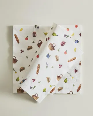 Бумажные салфетки Zara Home, кремовый, 20 шт., 2272/022