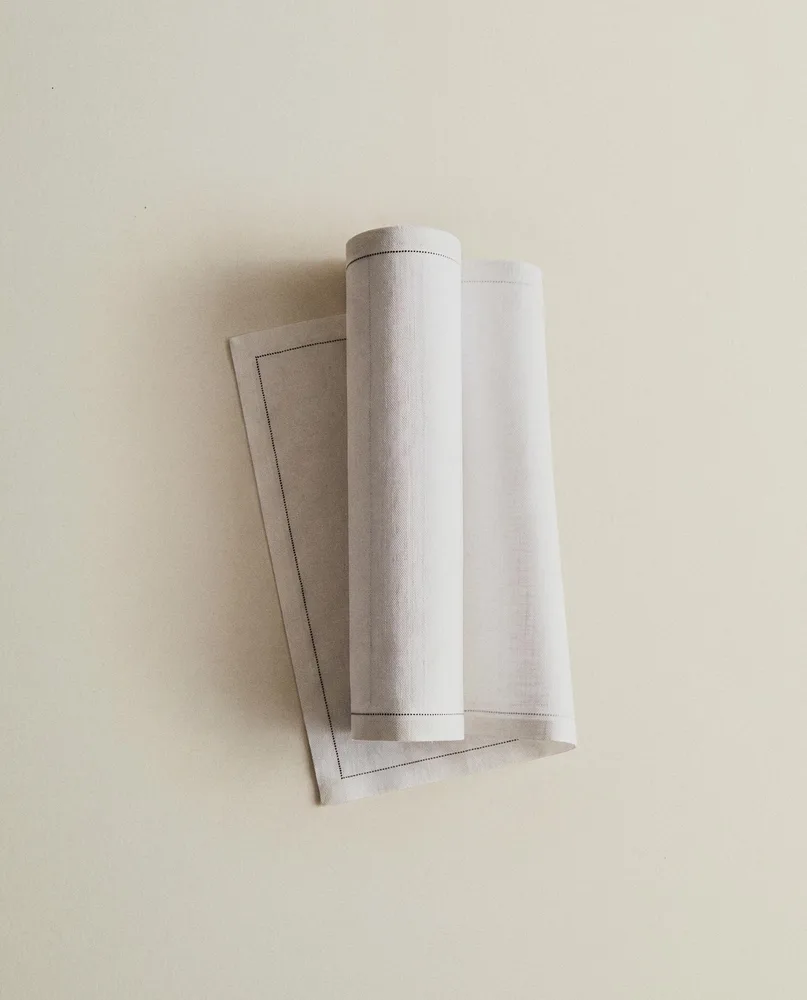 Сервировочные тканевые салфетки Zara Home, белый, 20 шт., 3233/022