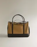 Переноска для животных Zara Home, из хлопка с отделкой натуральной кожей, 30 45 25 см — фото 6