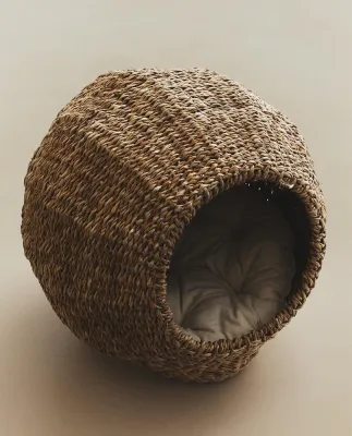 Лежак для животных Zara Home, плетёный из морской травы, 42 43 43 см