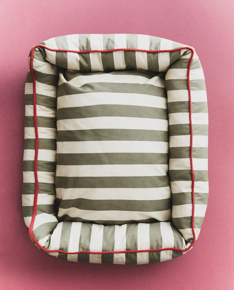Лежак для животных Zara Home, в полоску с кантом, 50 40 18 см