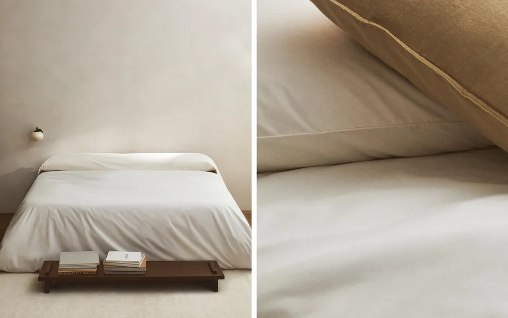 Пододеяльник Zara Home перкаль, хлопок 100%, однотонный, 0030/088