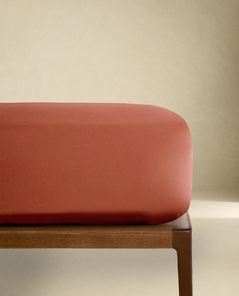 Простыня на резинке Zara Home перкаль, хлопок 100%, однотонный, 0051/900