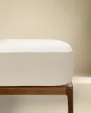 Простыня на резинке Zara Home сатин, хлопок 100%, однотонный, 0136/095 — фото 1