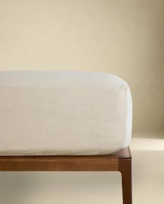 Простыня на резинке Zara Home, хлопок 100%, однотонный, 6113/900
