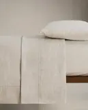 Простыня на резинке Zara Home, хлопок 100%, однотонный, 6113/900 — фото 6