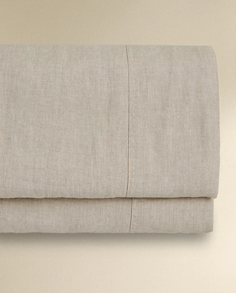 Простыня Zara Home хлопок, лён 100%, однотонный, 6150/089 · арт. 6150/089-2