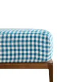 Простыня на резинке Zara Home, хлопок 100%, в клетку, 1660/900 — фото 8